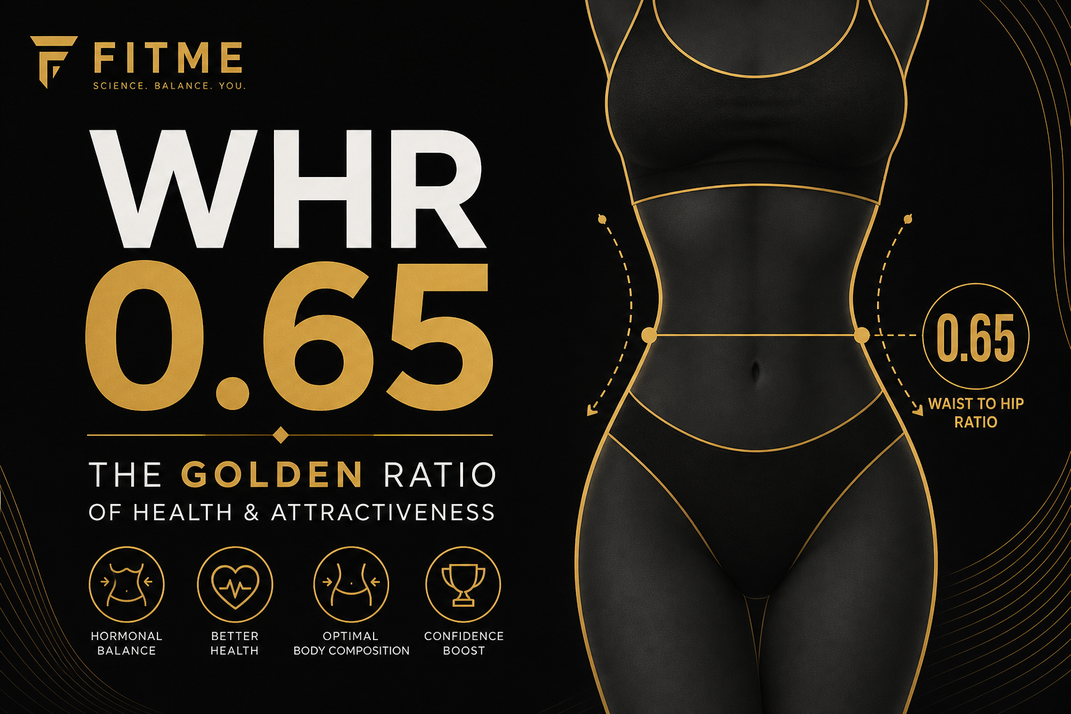 Illustration: WHR 0.65 hourglass proportions